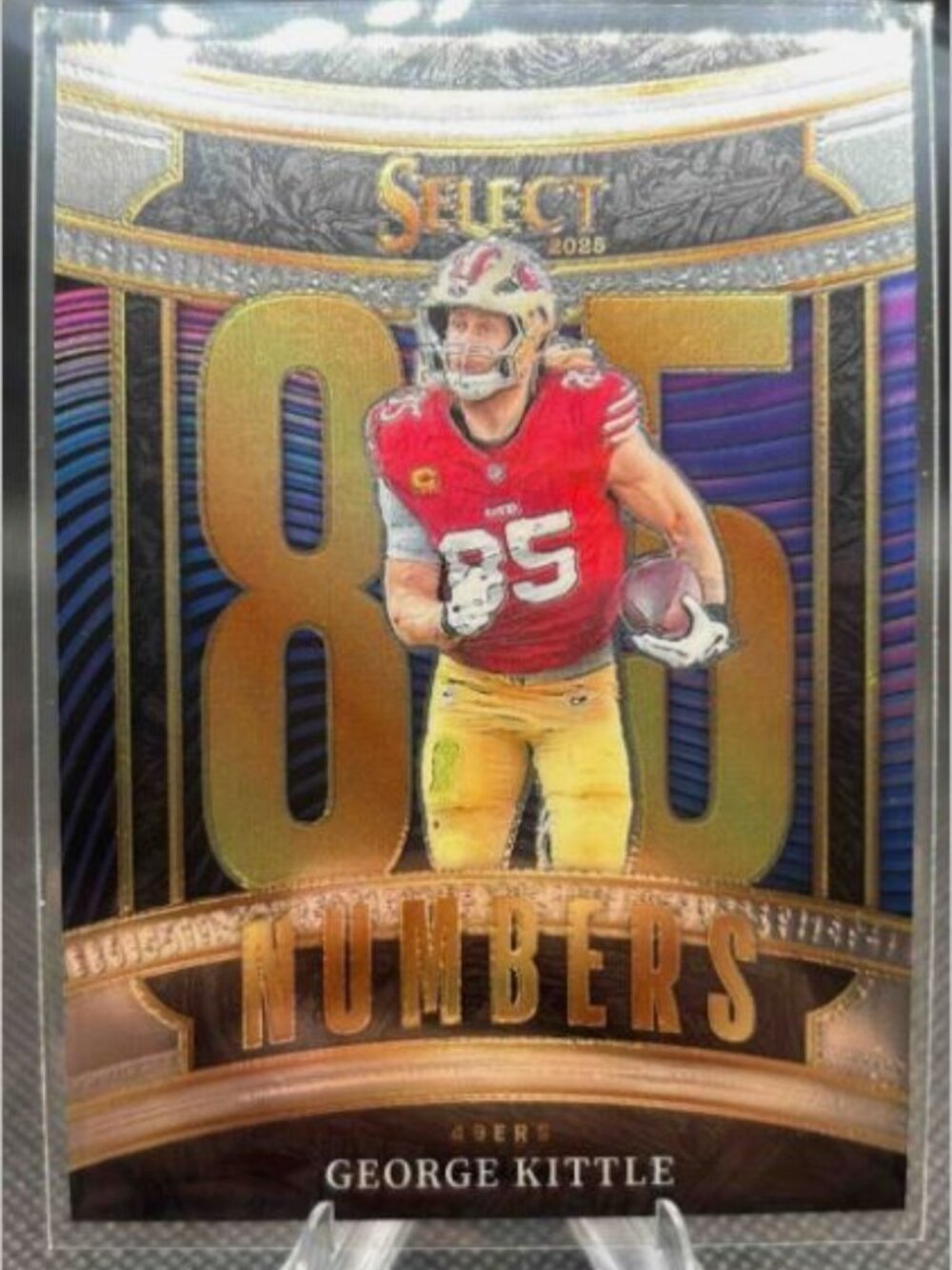 2025 Panini Select George Kittle San Francisco 49ers Numbers Silver card #19